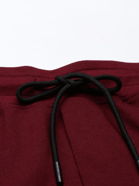 Burgundy Solid Track Pant